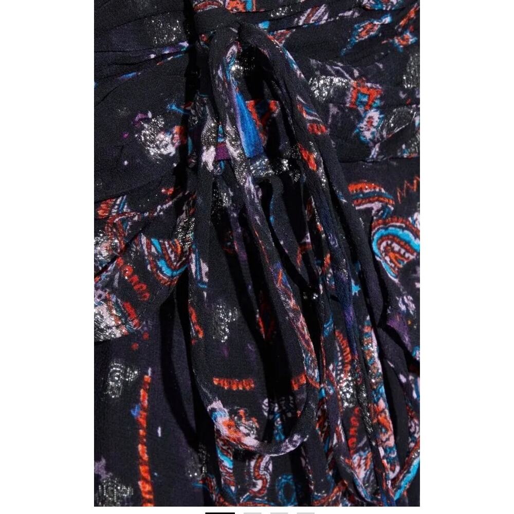 NWT - IRO Somov Paisley Lurex Jacquard Halter Midi Dress- size 36 - Picture 11 of 12